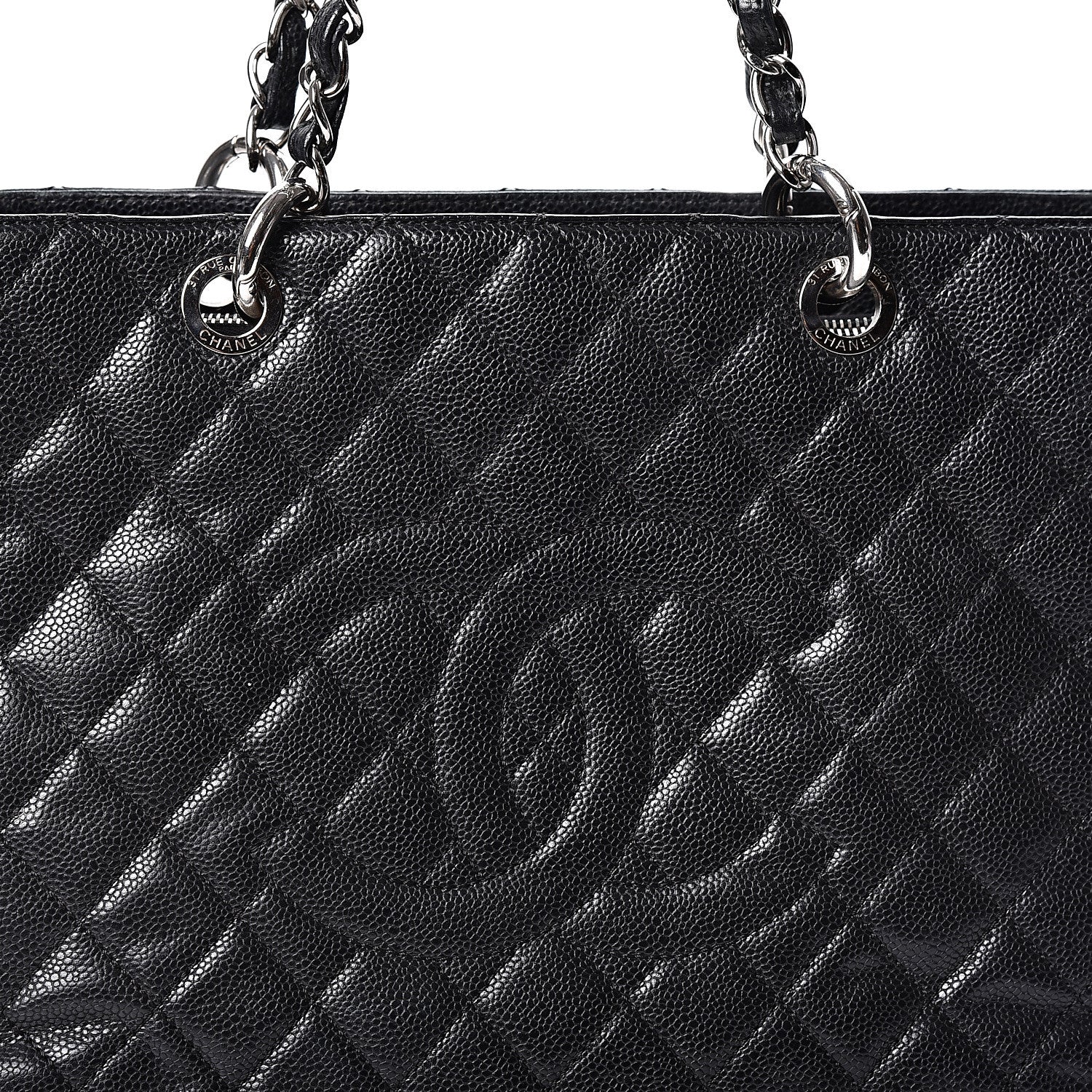 Chanel Caviar Quilted Grand Shopping Tote GST Black 9 of 11