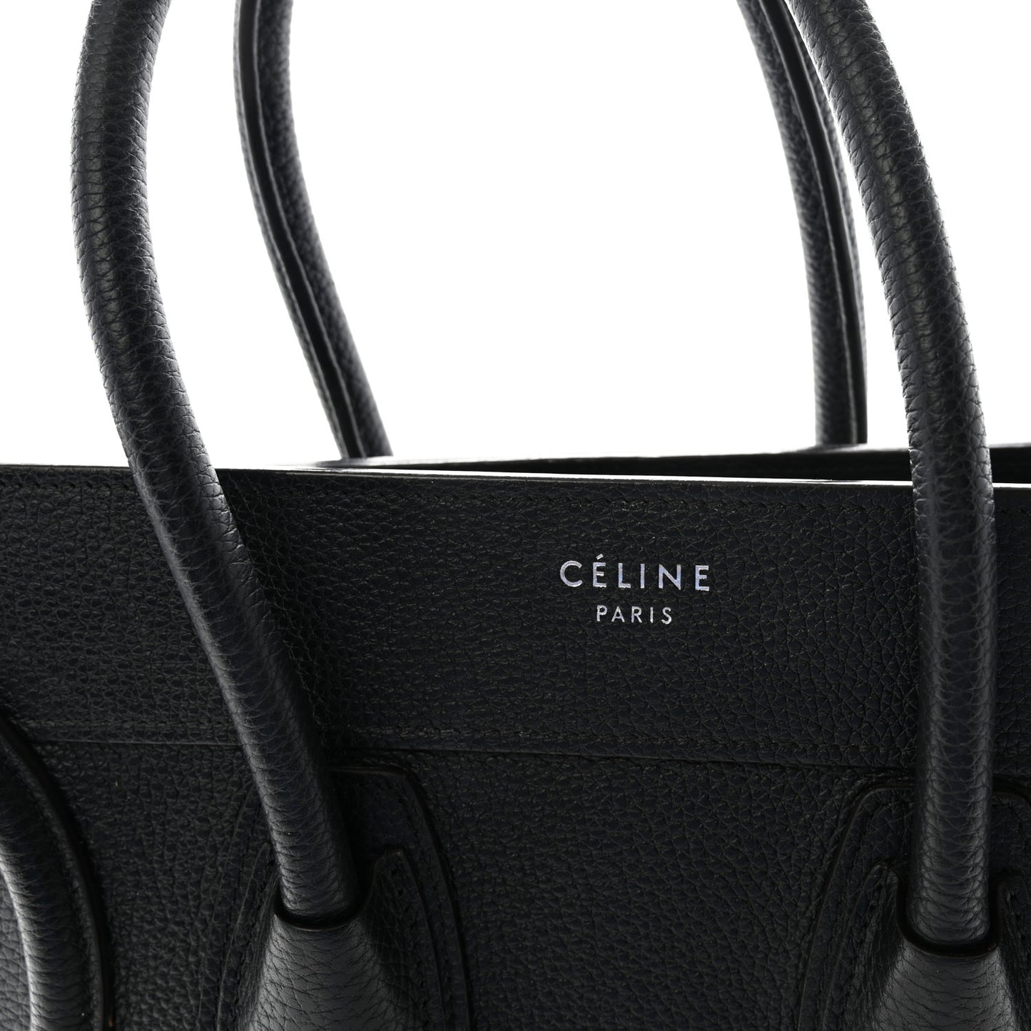 Drummed Calfskin Micro Luggage Black