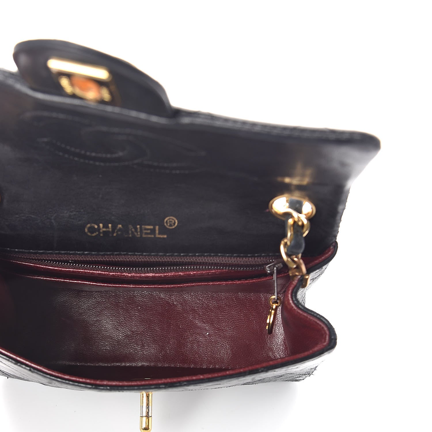 Chanel Lambskin Quilted Mini Square Flap Black 5 of 13