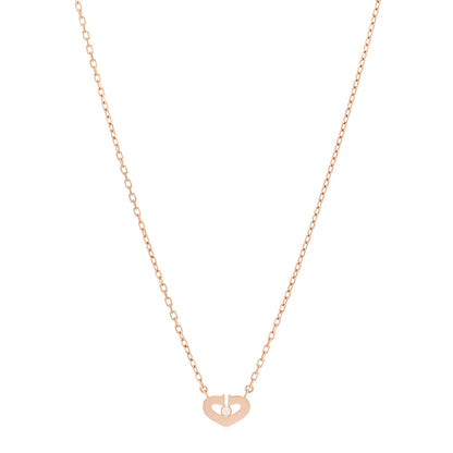 Cartier 18K Pink Gold Diamond XS Hearts and Symbols Necklace 1 of 3