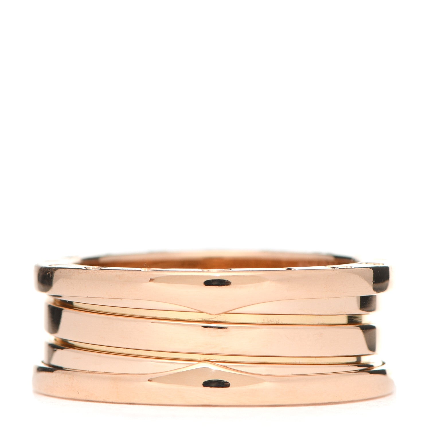 Bulgari 18K Rose Gold B.Zero1 Three-Band Ring 60 9 3 of 4
