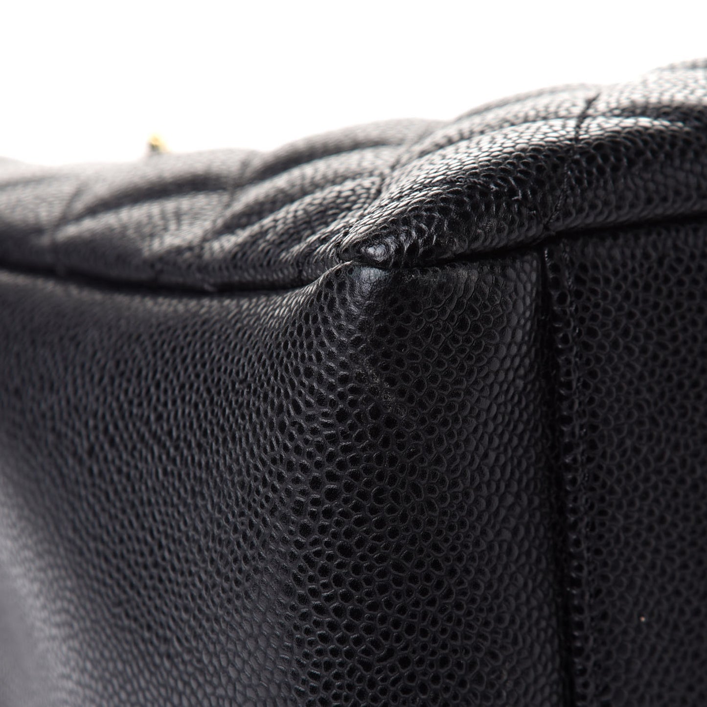 Caviar Quilted Grand Shopping Tote GST Black