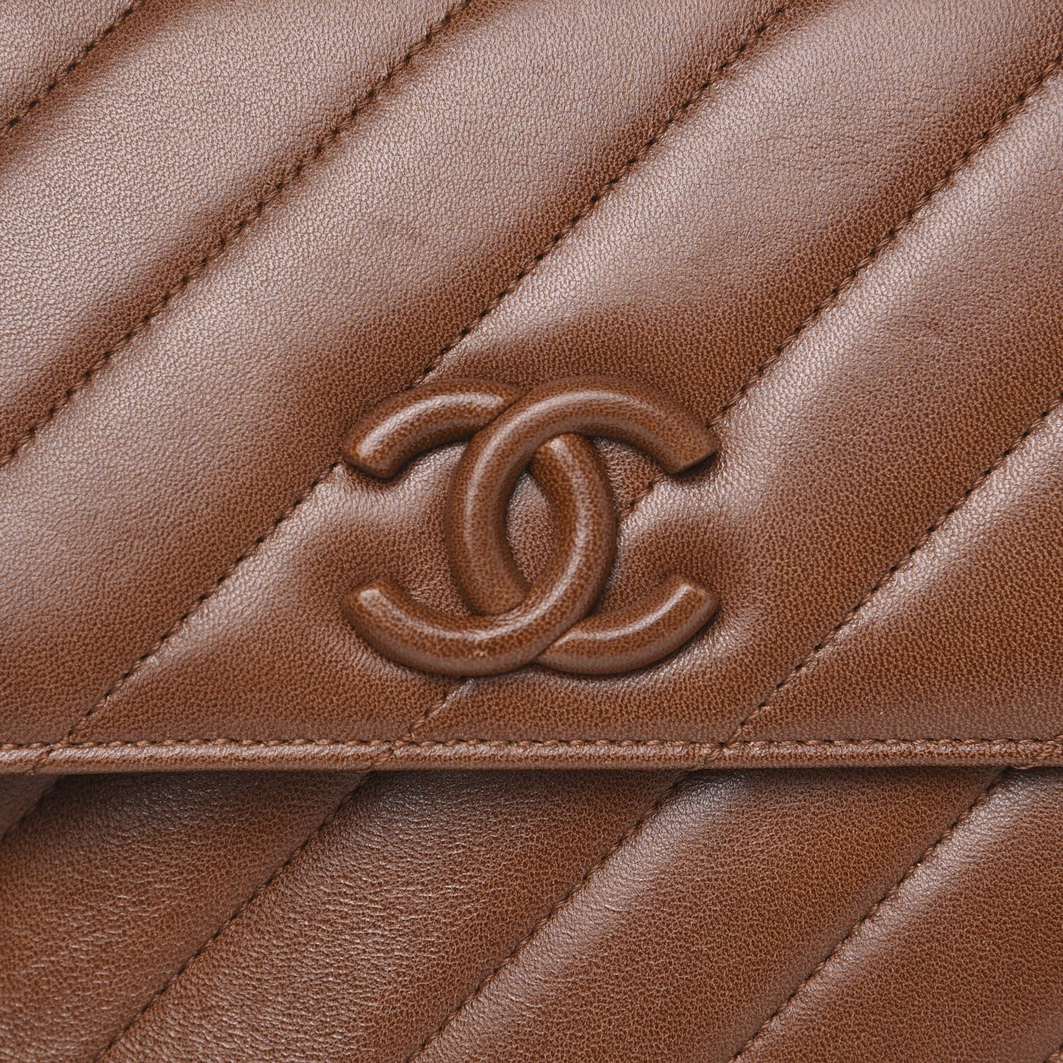 Chanel Lambskin Quilted Jumbo Coco Vintage Flap Brown 9 of 10