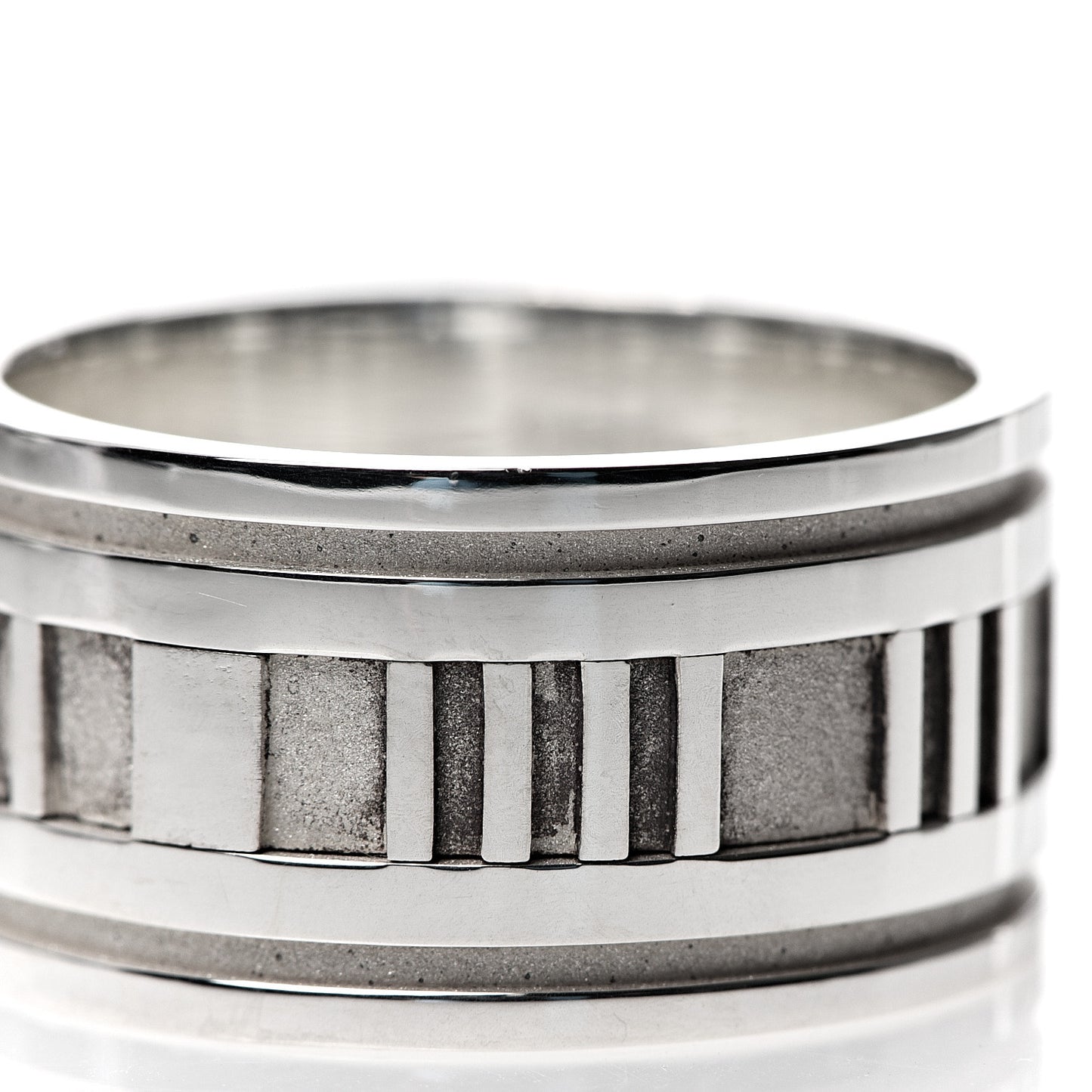 Sterling Silver 12mm Atlas Band Ring 60 9