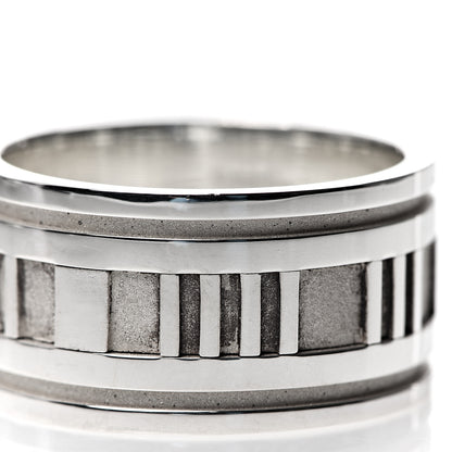 Tiffany Sterling Silver 12mm Atlas Band Ring 60 9 4 of 4