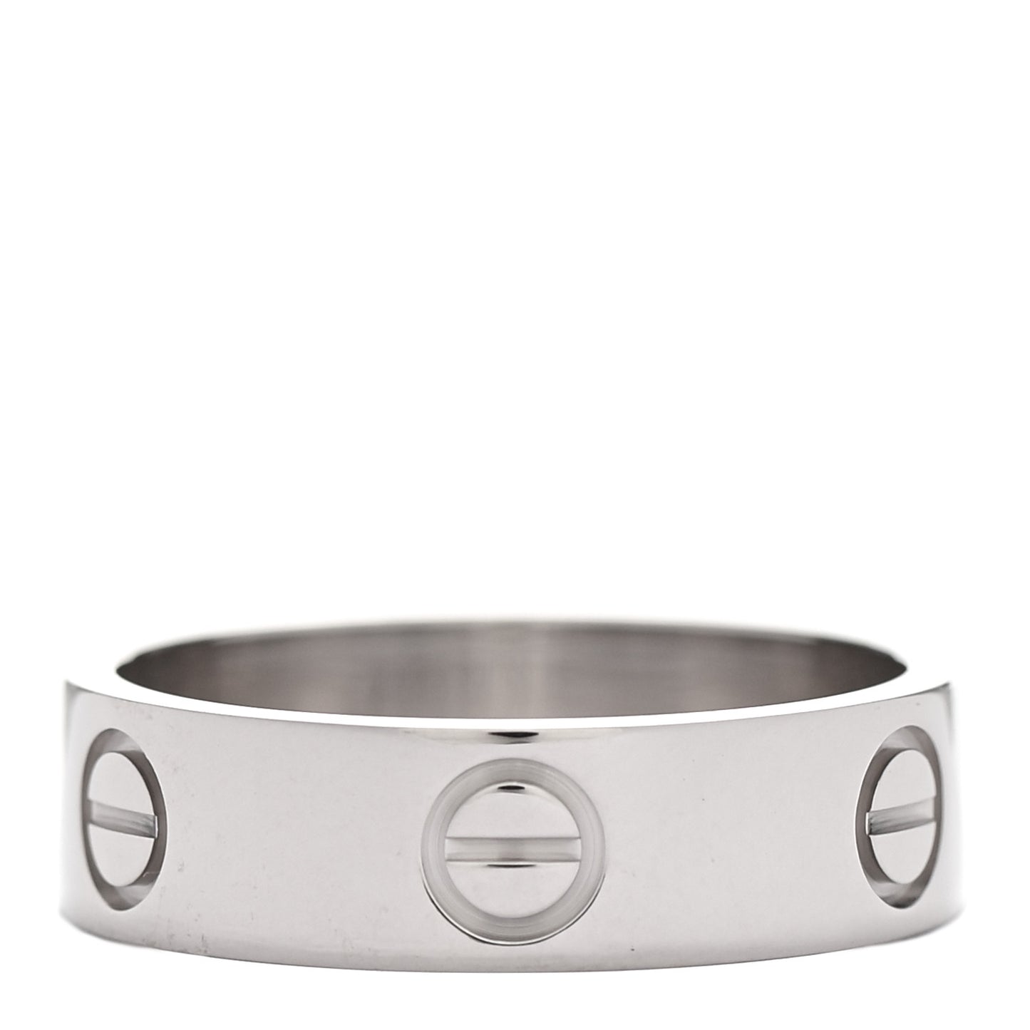 18K White Gold 5.5mm LOVE Ring 55 7.25