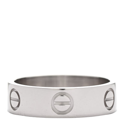 Cartier 18K White Gold 5.5mm LOVE Ring 55 7.25 3 of 5