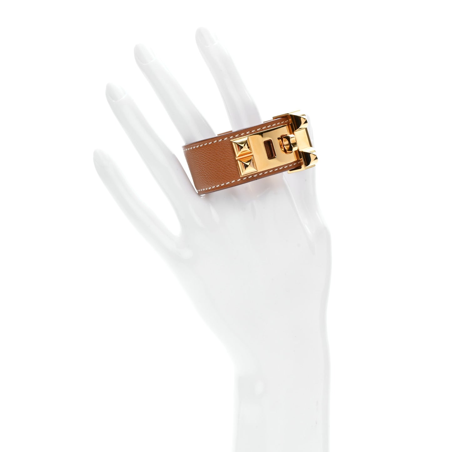 Madame Calfskin Collier de Chien 24 Bracelet T2 Gold