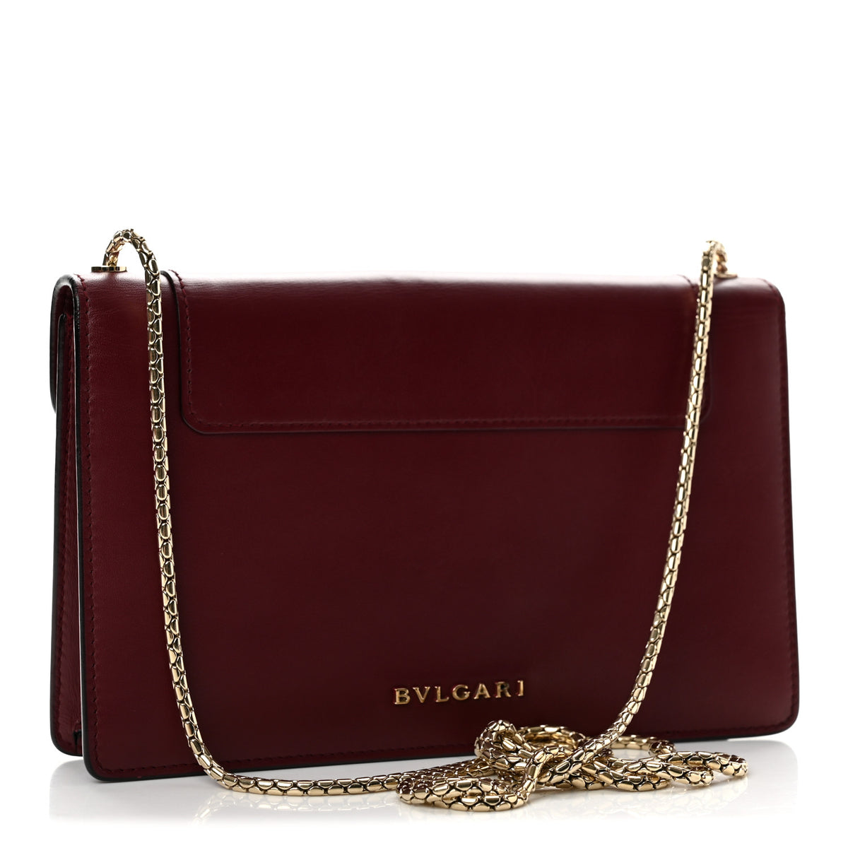 Bulgari Calfskin Serpenti Forever Shoulder Bag Bordeaux 3 of 13
