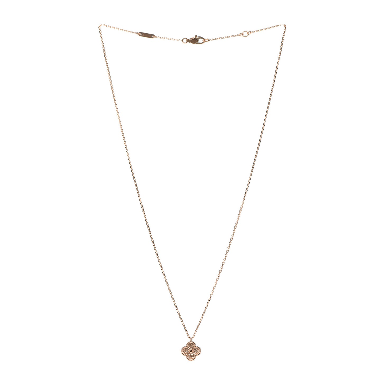 18K Rose Gold Sweet Alhambra Pendant Necklace