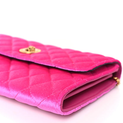 Versace Velvet Quilted Medusa Wallet On Chain Pink 8 of 8