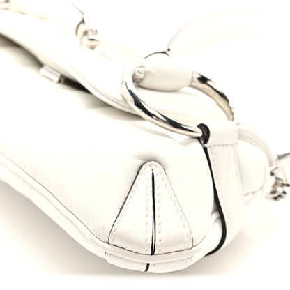 Gucci Nappa Vertical Matelasse Small Maxi Horsebit Chain Shoulder Bag Great White 10 of 10