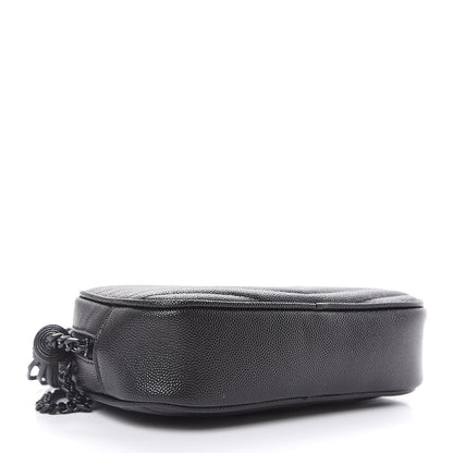 Saint Laurent Grain De Poudre Matelasse Monogram Mini Lou Camera Bag Black 4 of 11