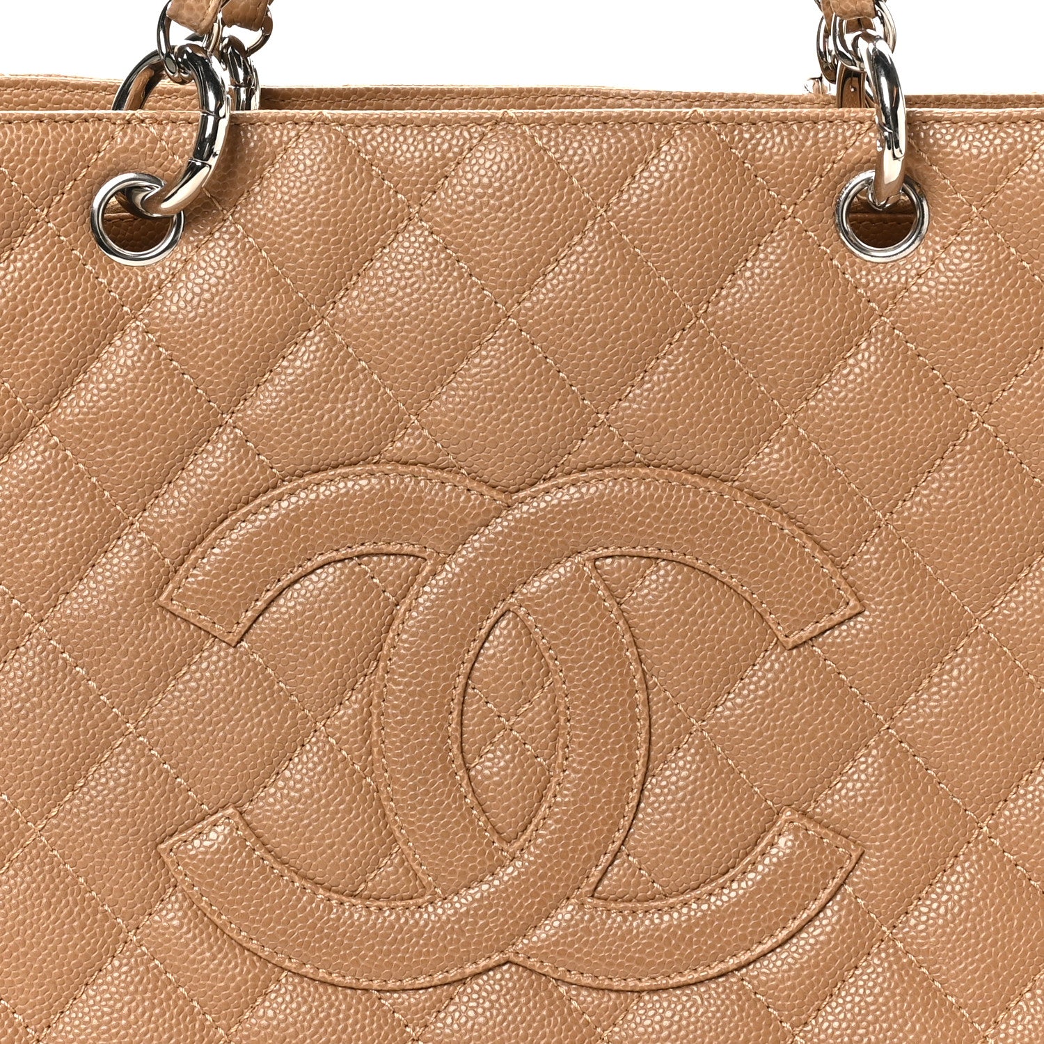 Chanel Caviar Quilted Grand Shopping Tote GST Beige Clair 9 of 12