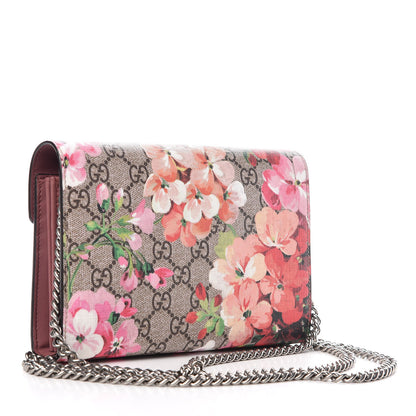 Gucci GG Supreme Monogram Blooms Mini Dionysus Chain Wallet Beige Multicolor Dry Rose 3 of 8