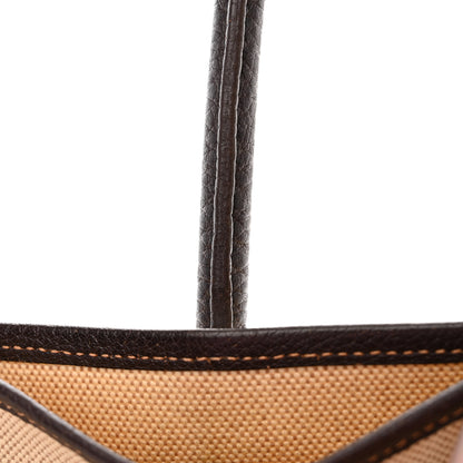 Hermes Buffle Skipper Toile Garden Party 36 MM Tote Marron Fonce 10 of 14