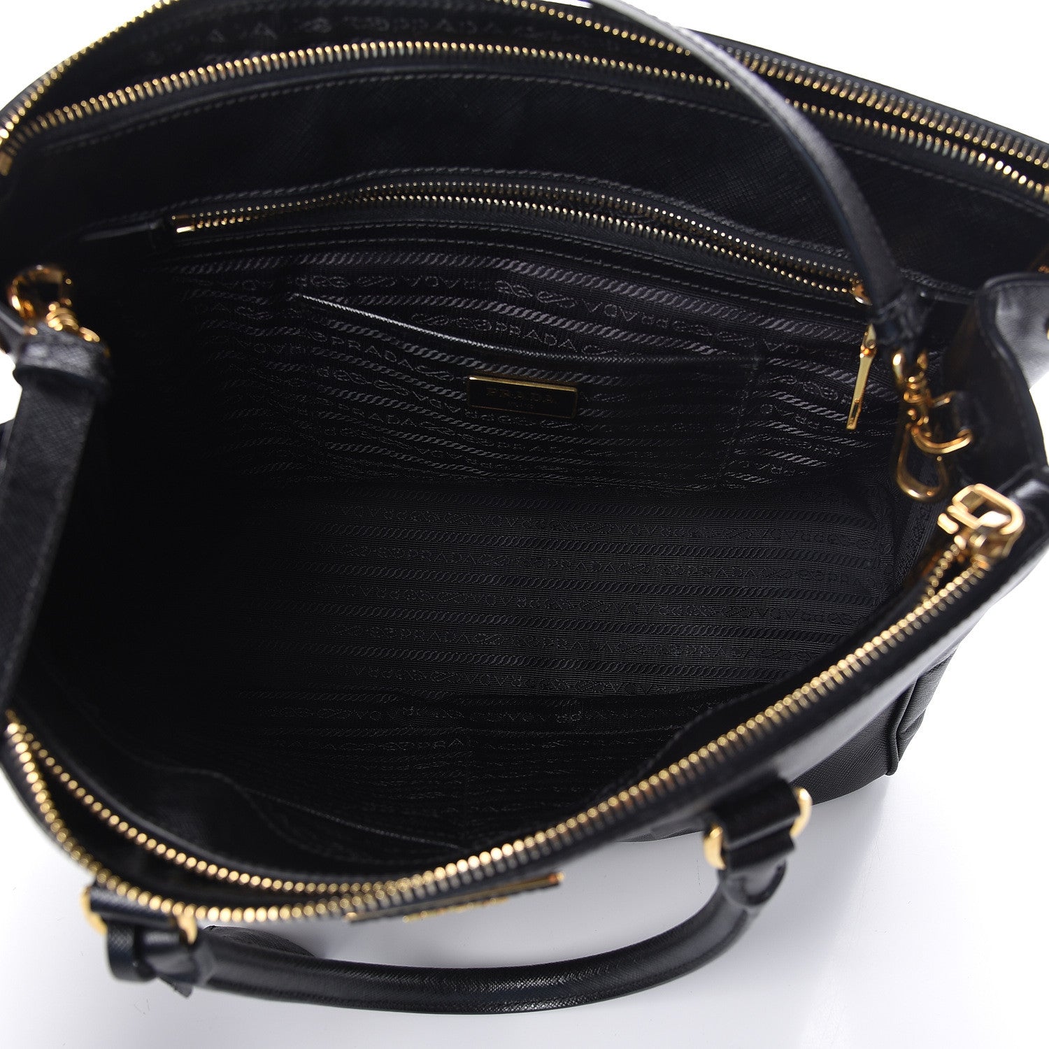 Prada Saffiano Medium Galleria Double Zip Tote Black 5 of 11