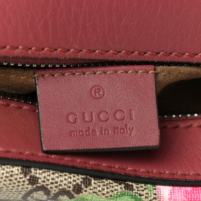 Gucci GG Supreme Monogram Blooms Mini Chain Shoulder Bag Beige Multicolor Dry Rose 6 of 10