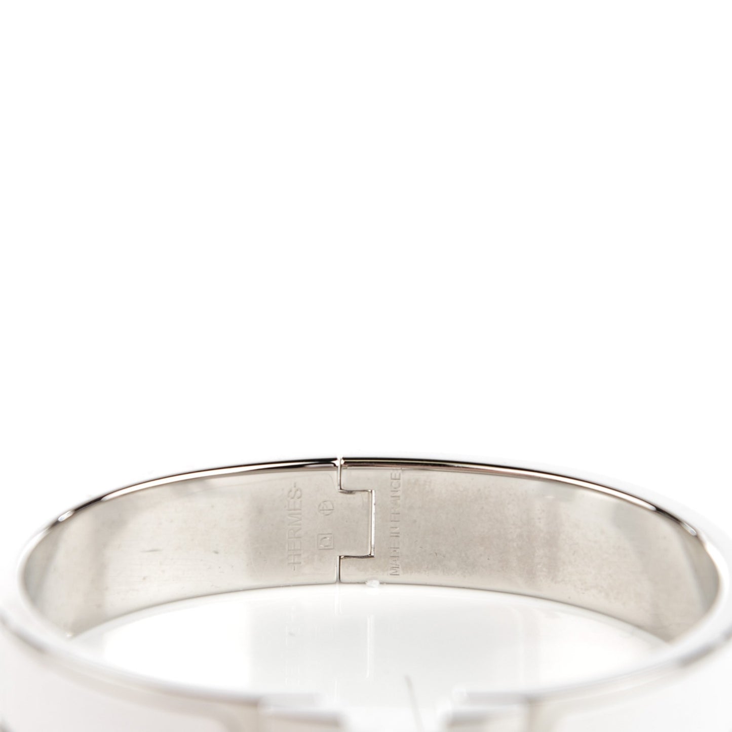 Enamel Narrow Clic Clac H Bracelet PM White