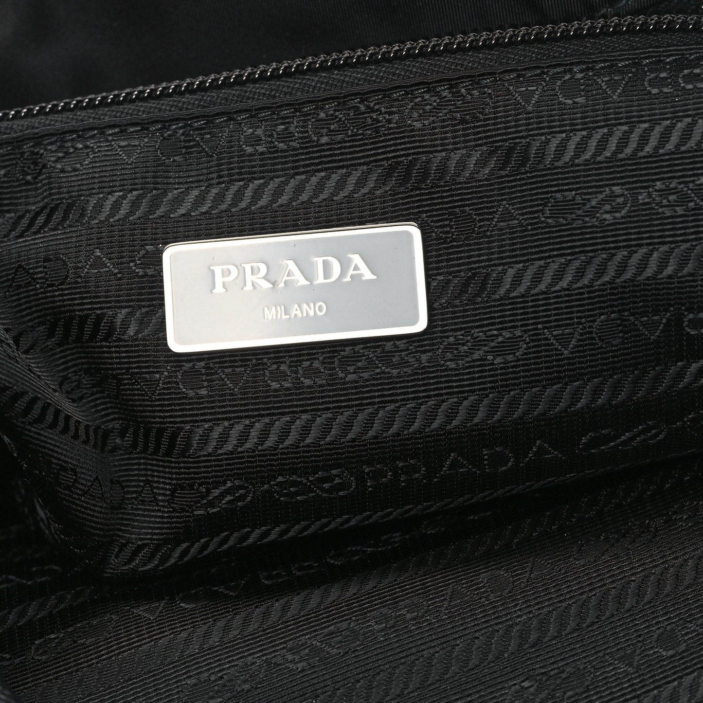 Tessuto Nylon Saffiano Shopping Tote Black