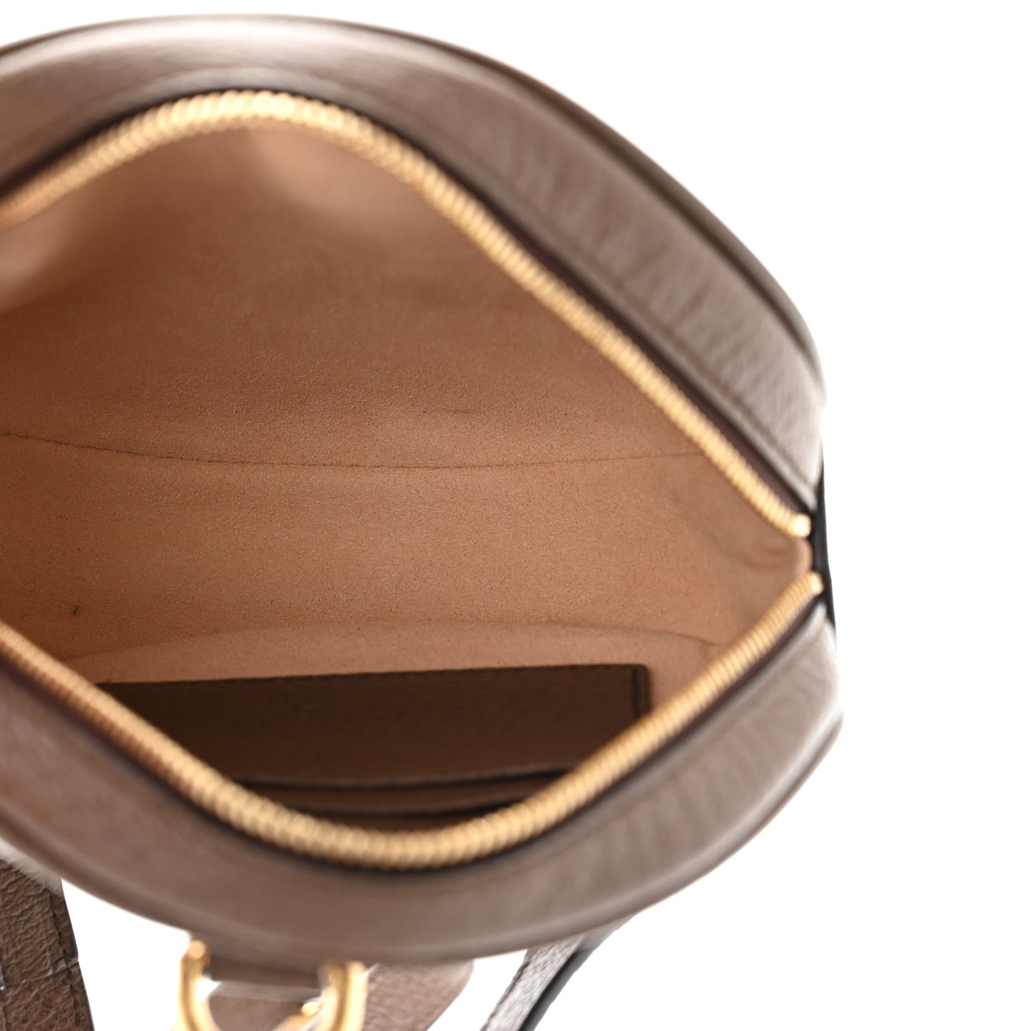 GG Supreme Monogram Web Mini Ophidia Round Backpack Brown