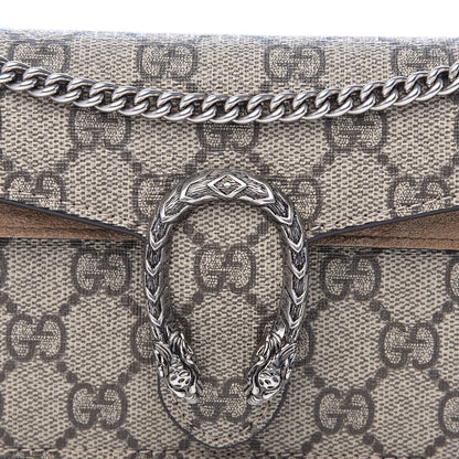 Gucci GG Supreme Monogram Super Mini Dionysus Shoulder Bag Taupe 11 of 12