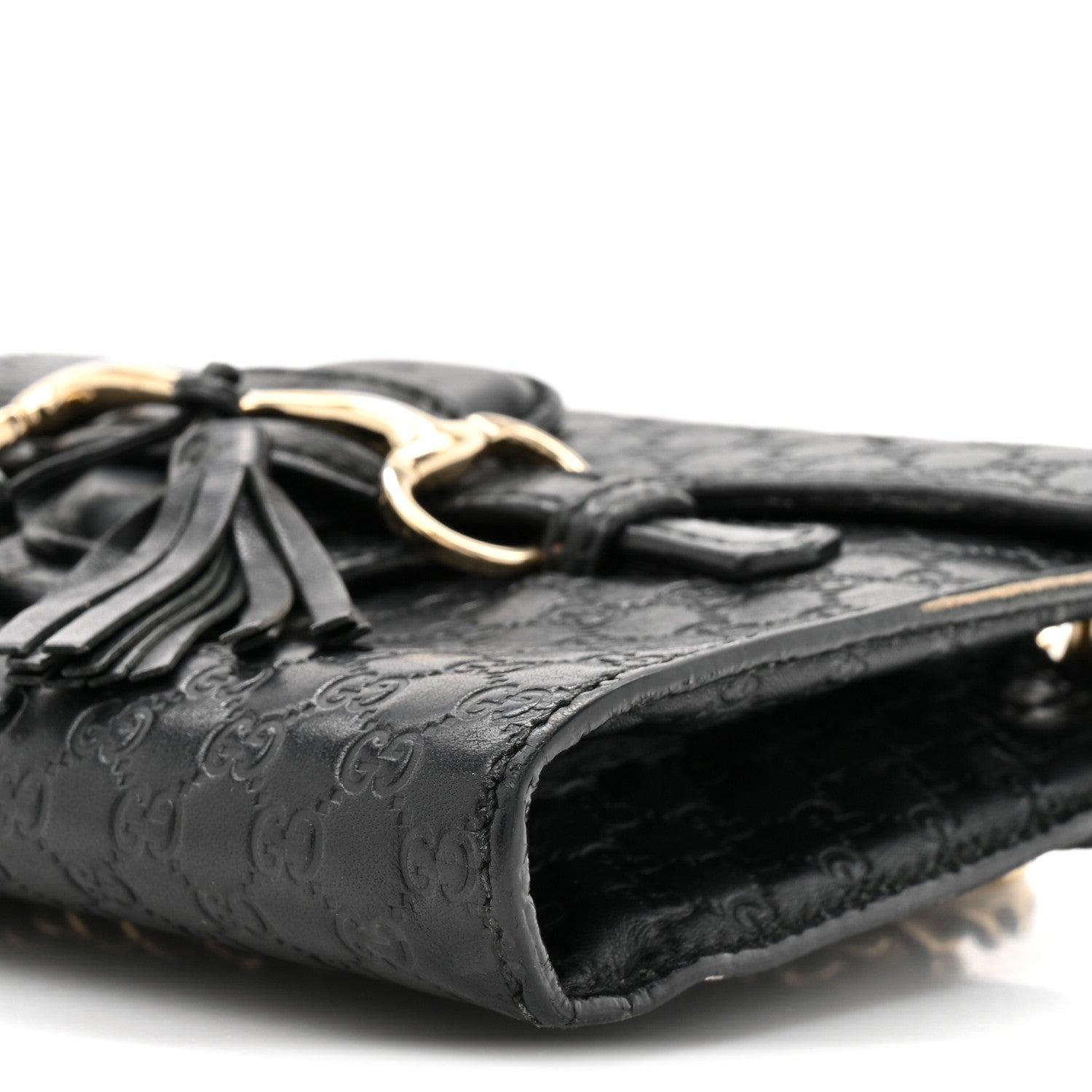 GUCCI エミリー Gucci Microguccissima Mini Emily Chain Shoulder Bag Black 1823174