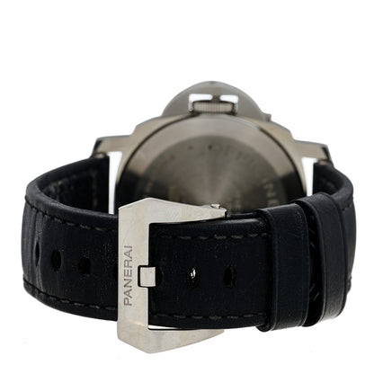 Panerai Stainless Steel Calfskin 44mm Luminor Marina Logo Acciaio Manual Winding Watch Black PAM01005 3 of 4