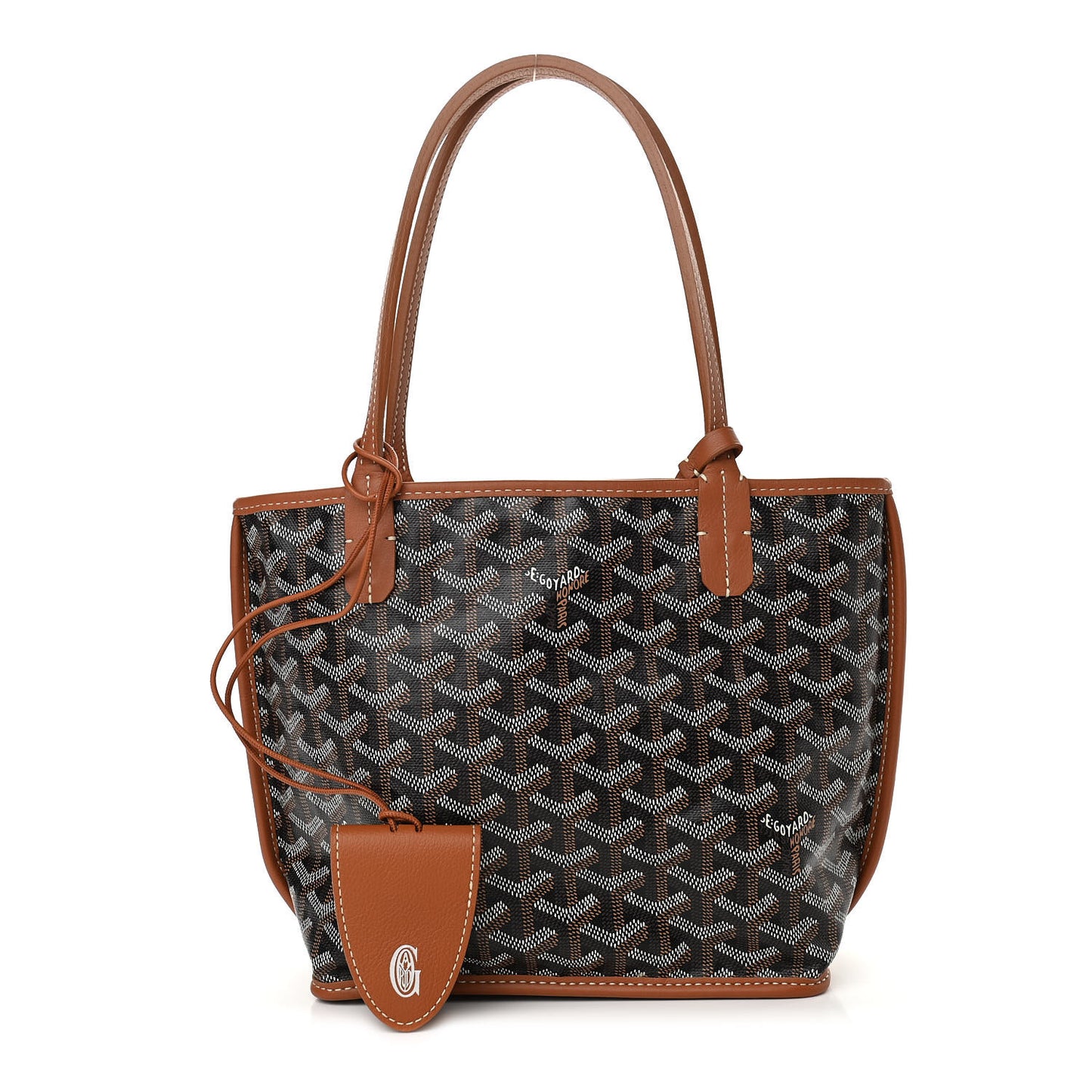 Goyardine Reversible Mini Anjou Black Gold