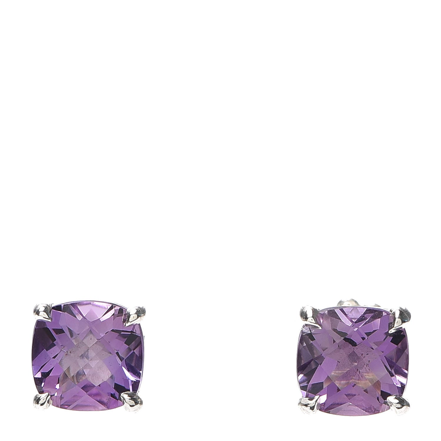 Tiffany Sterling Silver Amethyst Sparklers Stud Earrings 1 of 5