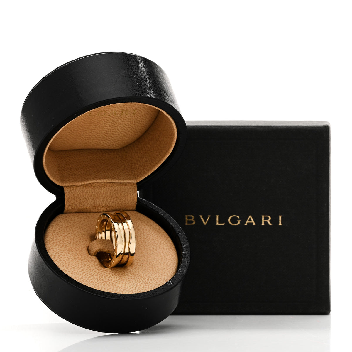Bulgari 18K Yellow Gold B.Zero1 Two-Band Ring 55 7.25 5 of 5