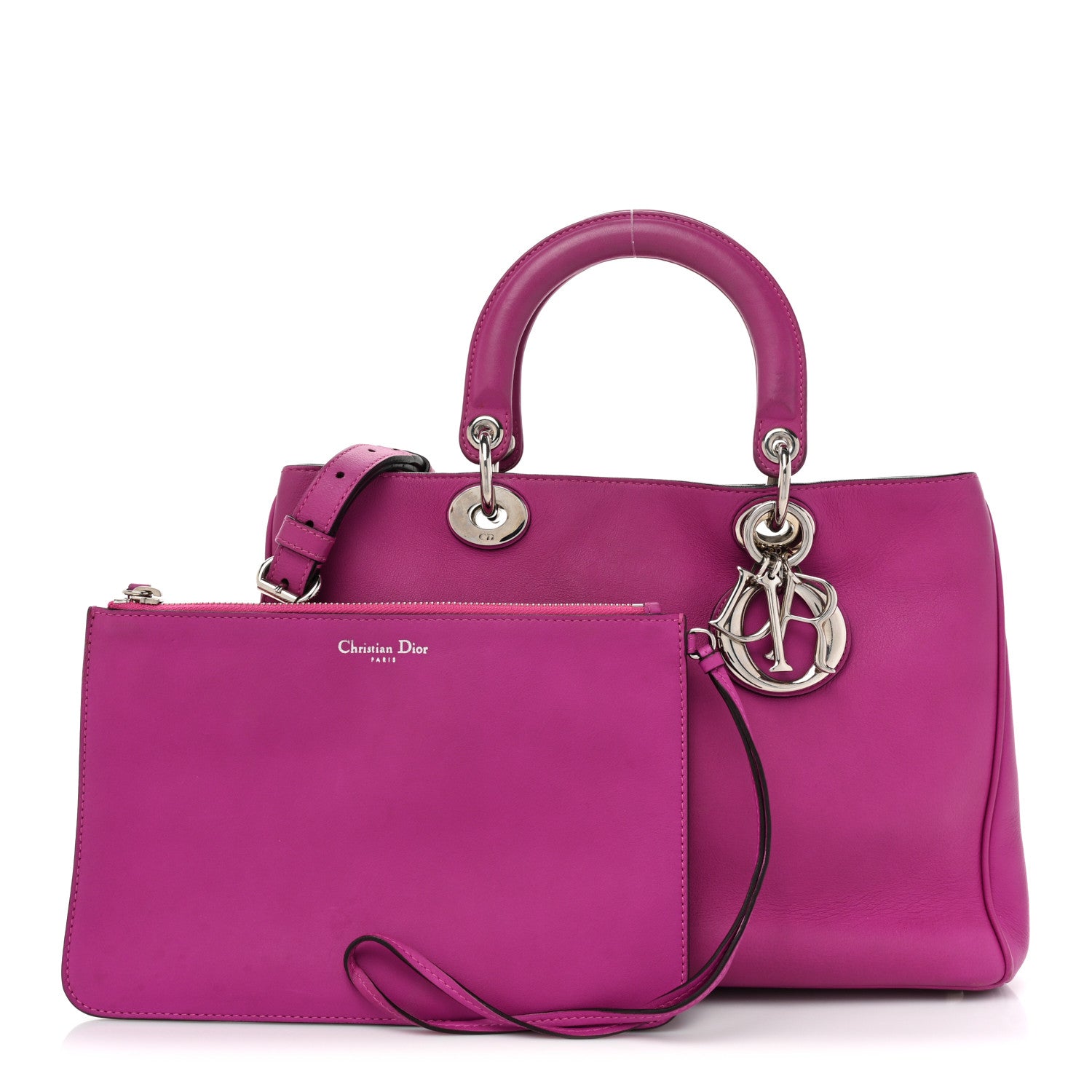 Christian Dior Calfskin Medium Diorissimo Bag Rose Sorbet 1 of 22