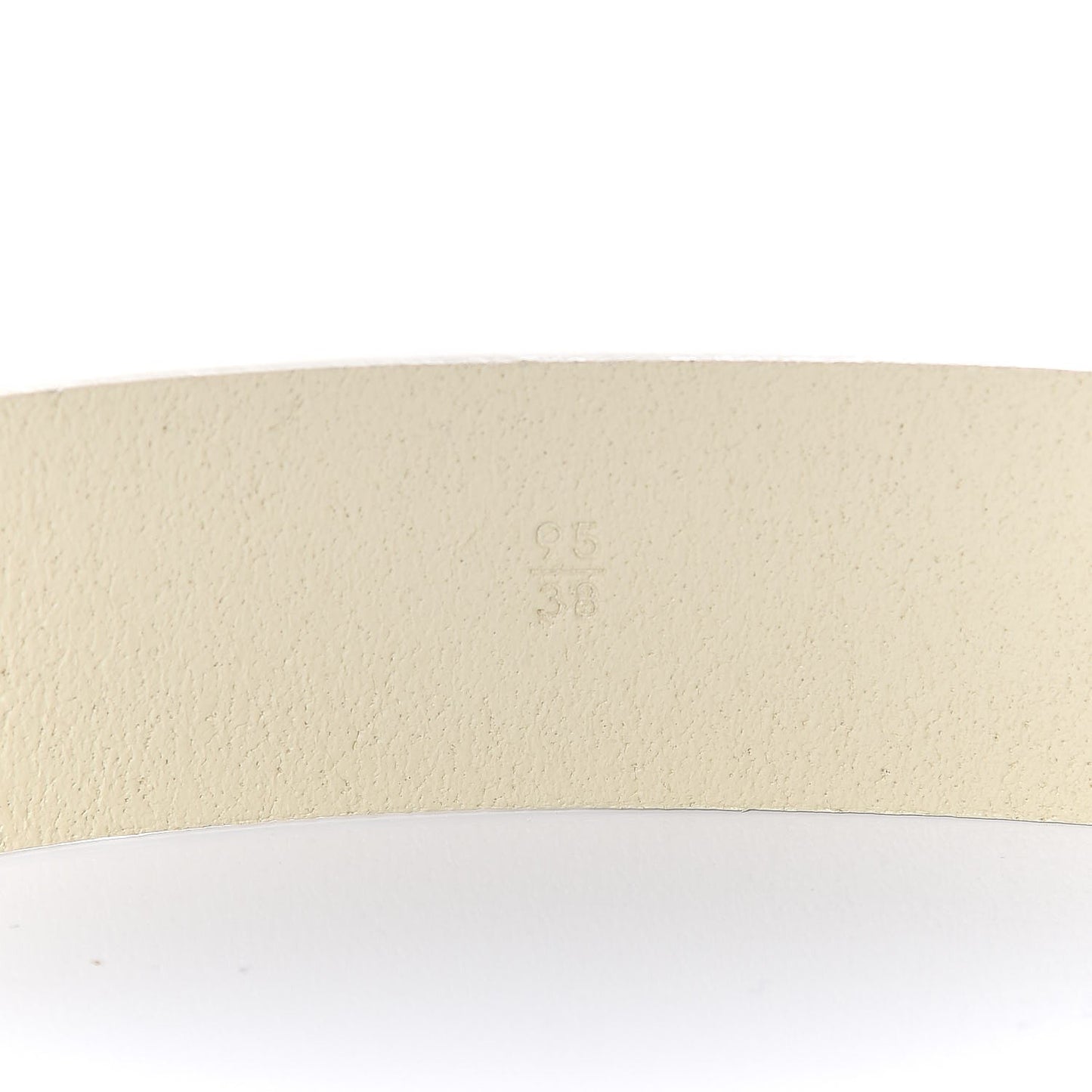 Calfskin Enamel CC Logo Belt 95 38 Light Beige