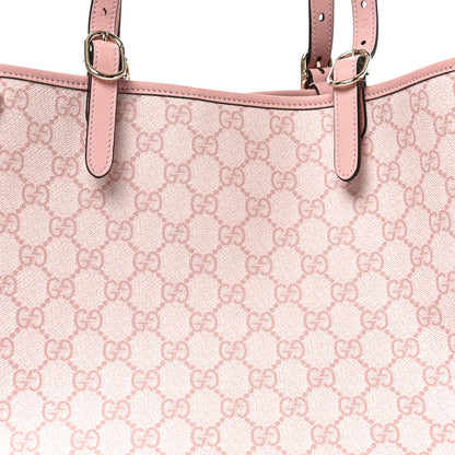 Gucci GG Supreme Monogram Emblem Large Tote Bag Light Pink 7 of 9