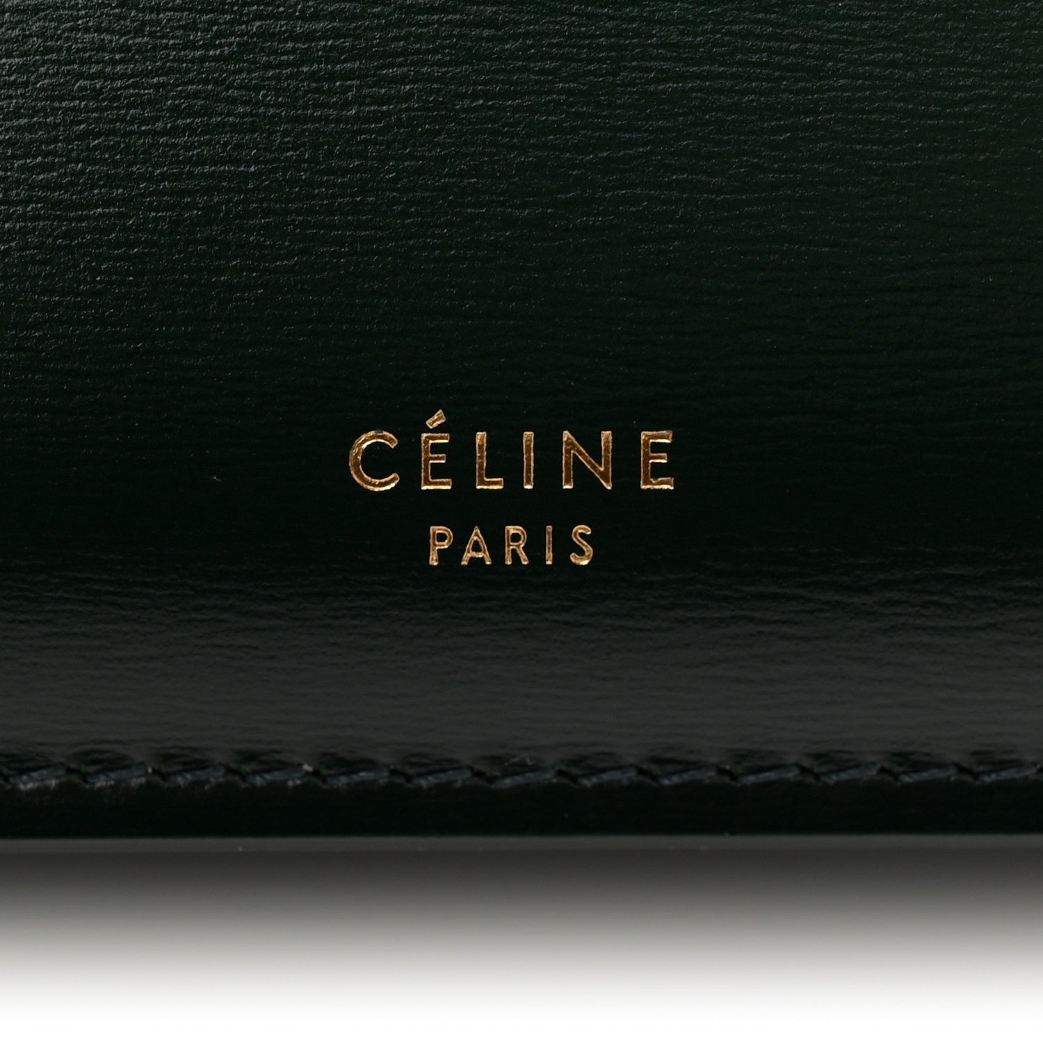 Celine Patina Box Calfskin Medium Clasp Bag Dark Green 6 of 10