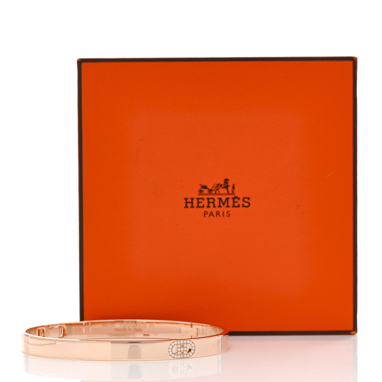 18K Rose Gold Diamond PM H D'Ancre Bracelet SH
