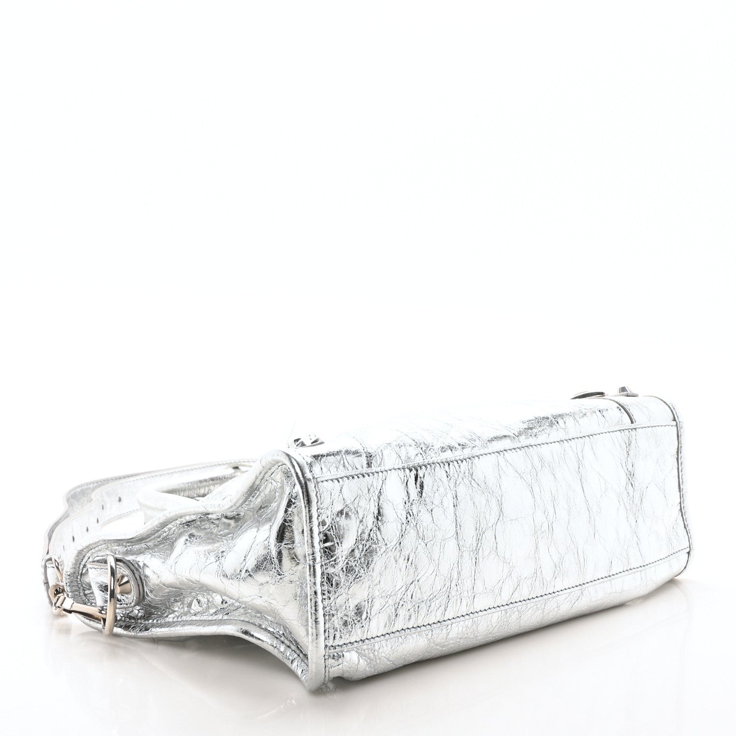 Balenciaga Agneau Silver Hardware Small City Gris Aluminum 4 of 11
