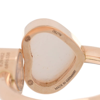 Chopard 18K Rose Gold Diamond Mother of Pearl Happy Hearts Ring 49 4.75 4 of 4