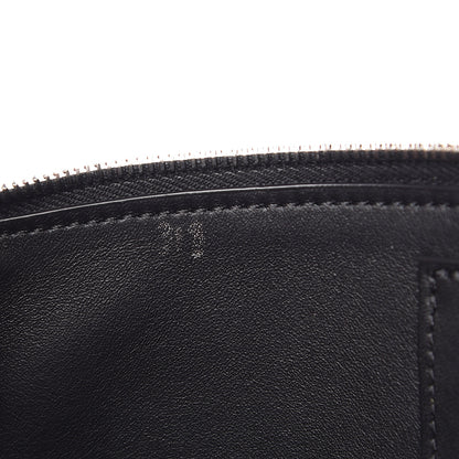 Celine Laminated Lambskin Bi-Color Solo Clutch Pouch Black Silver 9 of 12