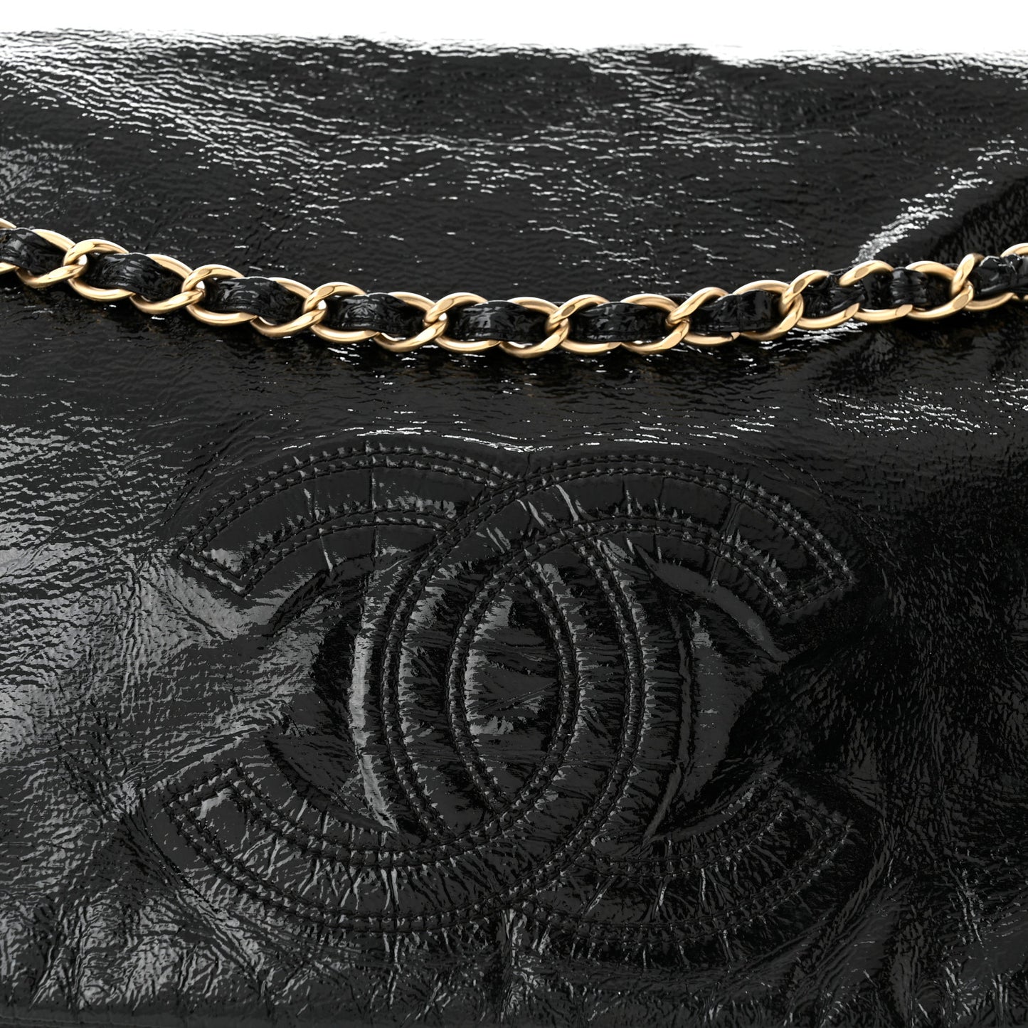 Vinyl XL Rock and Chain Flap Black
