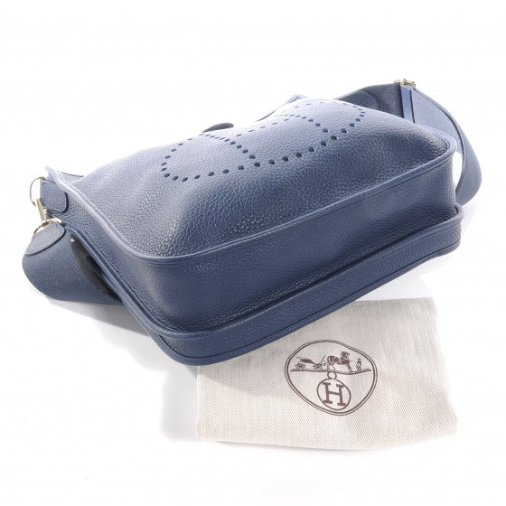Hermes Taurillon Clemence Evelyne PM III Bleu Abysse 4 of 8