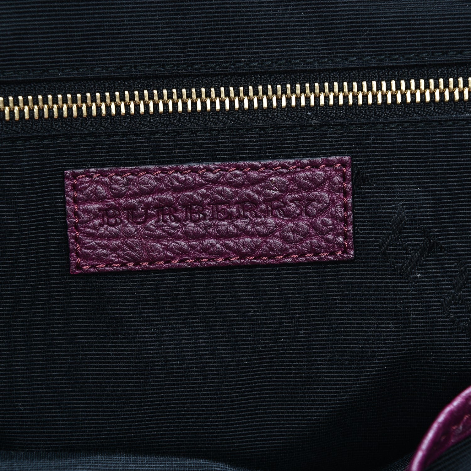 Burberry Heritage Grain Small Orchard Bowling Bag Damson Magenta 7 of 8