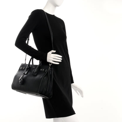 Saint Laurent Grained Calfskin Small Supple Sac De Jour Black 2 of 10