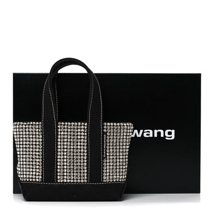 Alexander Wang Mesh Crystal Rhinestone Mini Cruiser Tote Black Silver 11 of 11