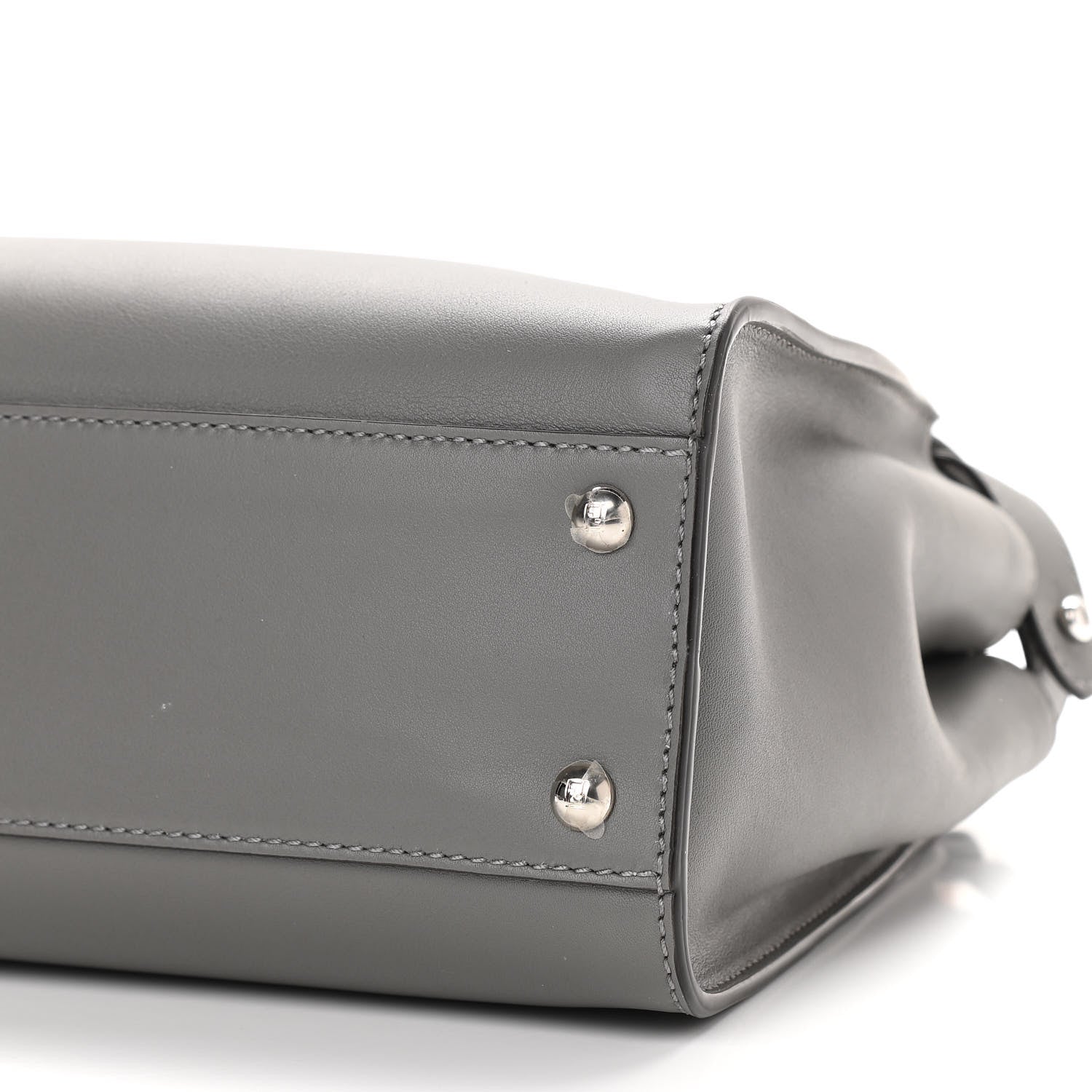 Fendi Calfskin Nappa Medium Peekaboo Iconic Satchel Moon Cuoio Ghiaia 9 of 9