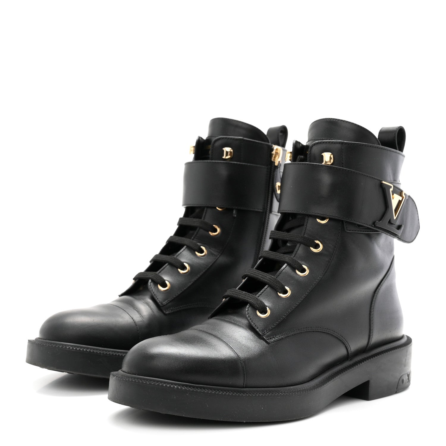 Louis Vuitton Calfskin Ranger Boots 40 Black 4 of 9