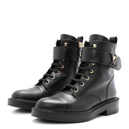 Louis Vuitton Calfskin Ranger Boots 40 Black 4 of 9
