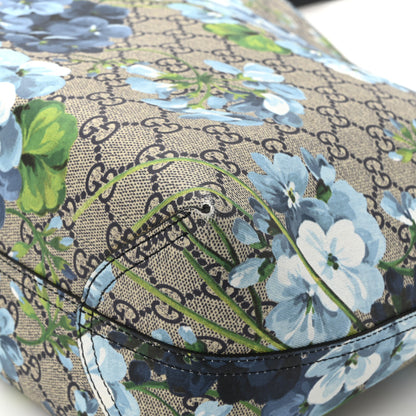 Gucci GG Supreme Monogram Blooms Medium Reversible Tote Beige Blue Navy 20 of 21
