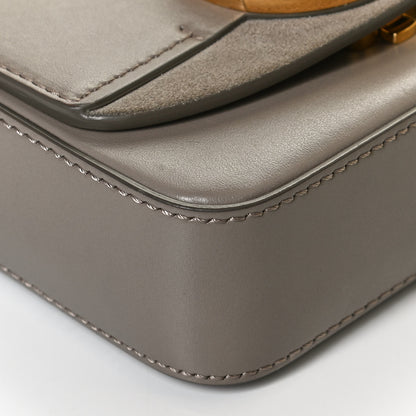 Chloe Shiny Calfskin Suede Mini C Double Carry Motty Grey 13 of 17