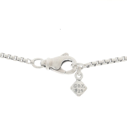 David Yurman Sterling Silver Diamond White Topaz 7mm Petite Albion Pendant Necklace 4 of 5